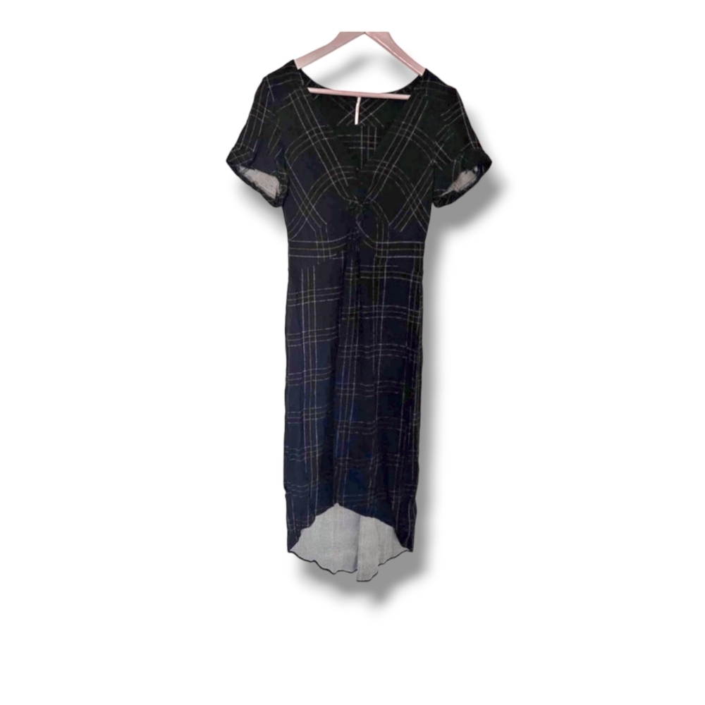 Free People Grid Midi Dress Size Small